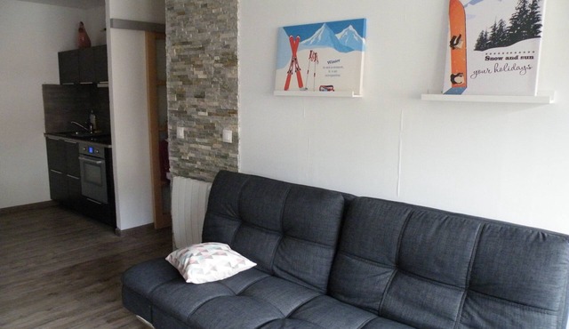 Large studio 40m2 resort center Valberg