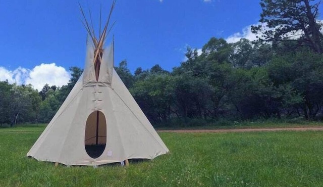 Lark Tipi, Rustic "Lark" Tipi at the foothills of the Bighorns in Story, WY