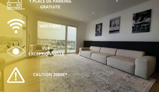 Le Davs - Splendide Appartement avec vue Panoramique - Salle de Sport et Parking Gratuit