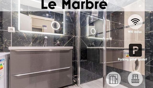 Le Marbré design 60m2, 2 Stars, Free parking