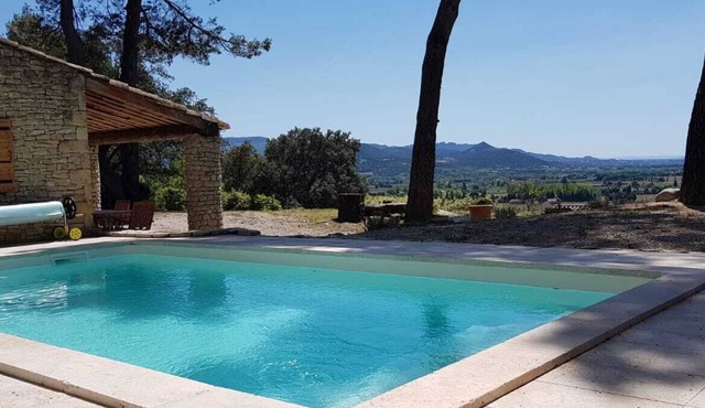 Le Petit Paradis, stone house, swimming pool, exceptional view