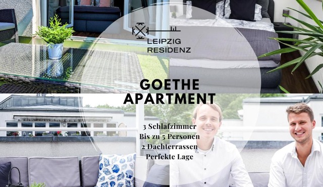 Leipzig Residenz Goethe Apartment mit 2 Dachterrassen