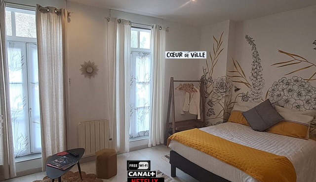Les Arcades Studio in the heart of town, near Puy du Fou, with Wi-fi, Netflix, Canal+.