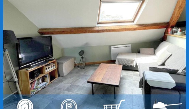 Les combles de l Aure Grand studio cosy confortable classé 3 étoiles centre Bayeux 2 mn à pied cathédrale proche plages du débarquement