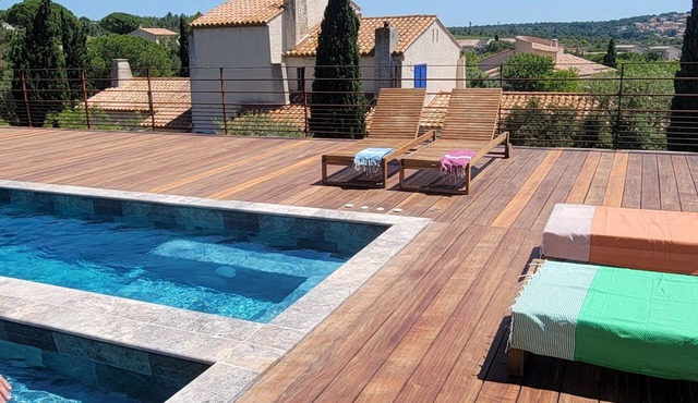 Leucate, exceptional sea view villa! Charming villa 10 people with swimming pool