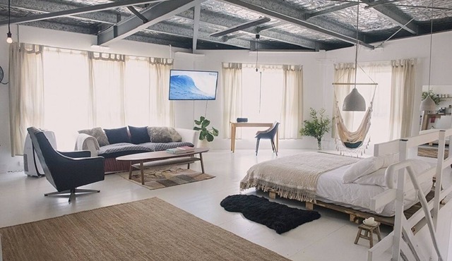 Light and airy studio