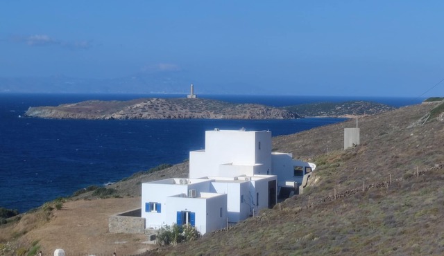 Lighthouse View Syros-103sq.m villa near azolimnos.