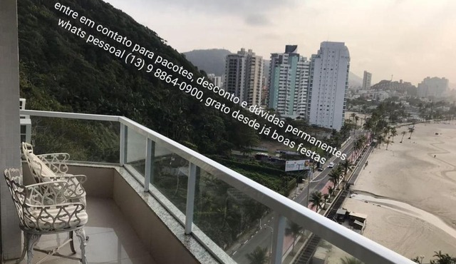 Lindo apartamento frente mar, Guarujá