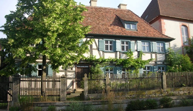 Listed old timbered house with garden