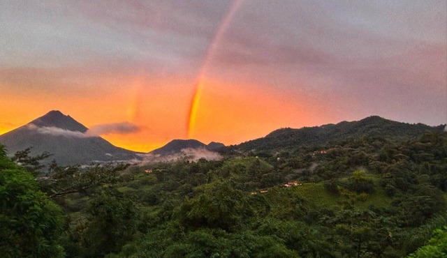 Lodge With Volcano and Lake Arenal Magnificent Views in the Tropical Forest.