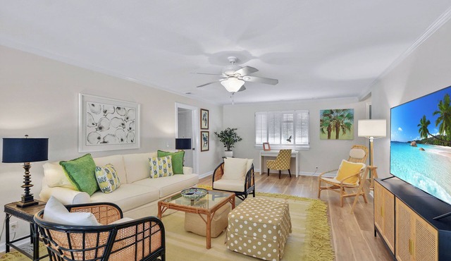 Located in Sea Palms with community pool