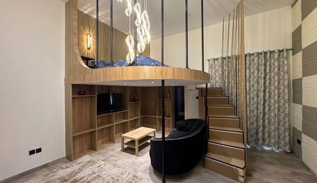 Loft Studio with Elevated Mezzanine Bedroom