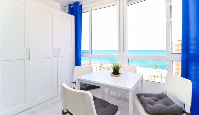 Los Boliches studio with sea views by the beach