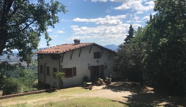 Lucca Tuscany Olive Farm house 4 bedrooms Terrace views of Tuscany with pool