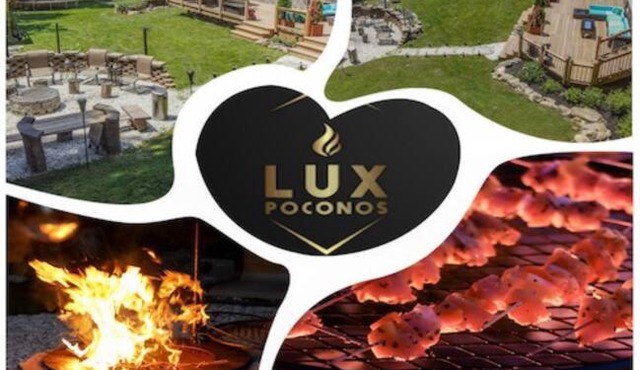 LUX Poconos Fire Pit Game Room Sauna Outdoor Netflix Custom Bar