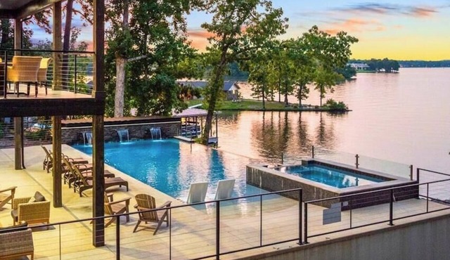 Luxe Lakefront | Sleeps 17 | Fireplace | Hot Tub