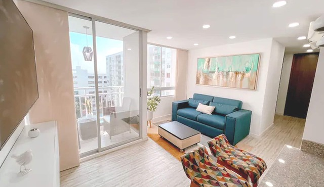 Luxurious and Spacious 3-bedroom with AC, fitness room in fantastic Barranquilla
