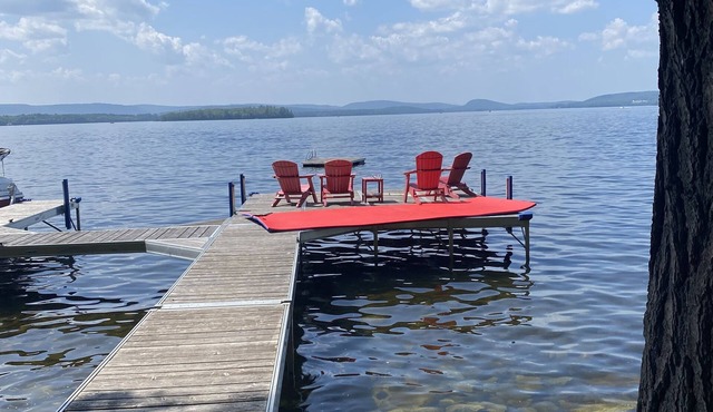 Luxurious lakefront home with 750' of spectacular frontage on Great Pond
