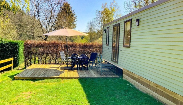 Luxurious mobile home, Resort Walsdorf, Luxembourg, for 6. Ideal for nature, culture, and relaxation.