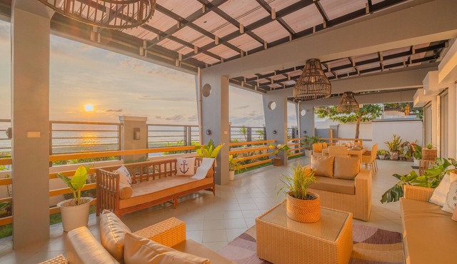 Luxurious,Private,Beachfront home with Garden and Stunning Pool Views