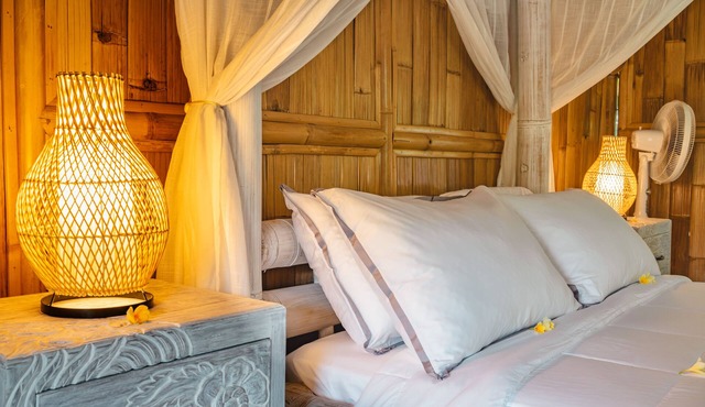 Luxury bamboo romantic, private villa , private pool and garden.