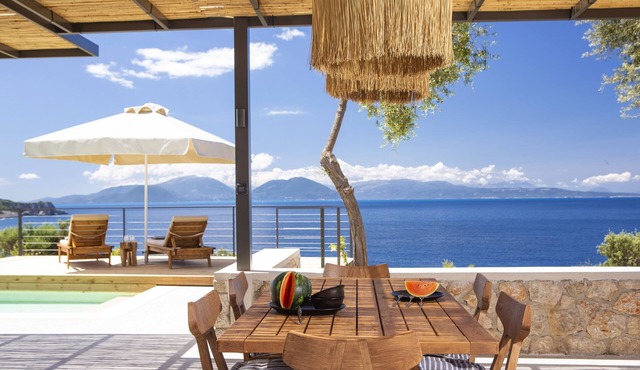LUXURY BEACH VILLA private pool sea views 50M FROM THE AMMOUSSA BEACH
