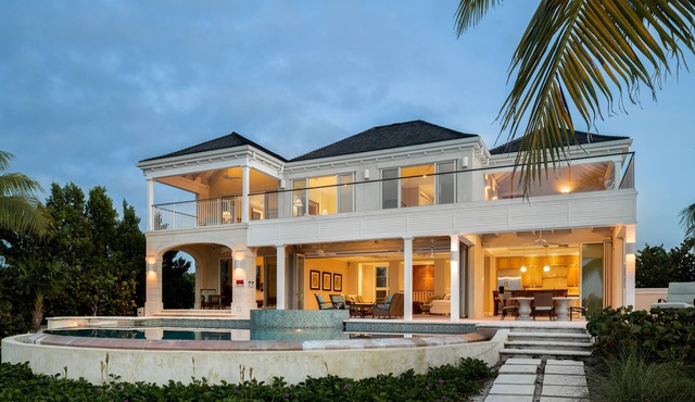 LUXURY BEACHFRONT Villa on EXQUISITE BEACH, crystal WATER. IN SANDCASTLE ESTATES