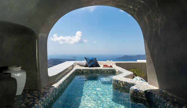 Luxury Cave Villa, Caldera View, Outdoor Heated Plunge Pool