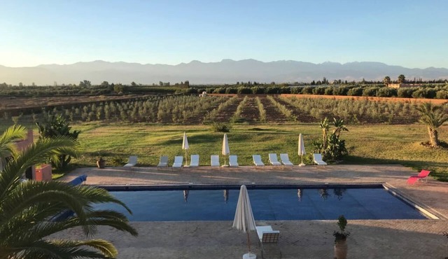 Luxury, fully staffed villa with magnificent views of Atlas mountains. Sleeps 16