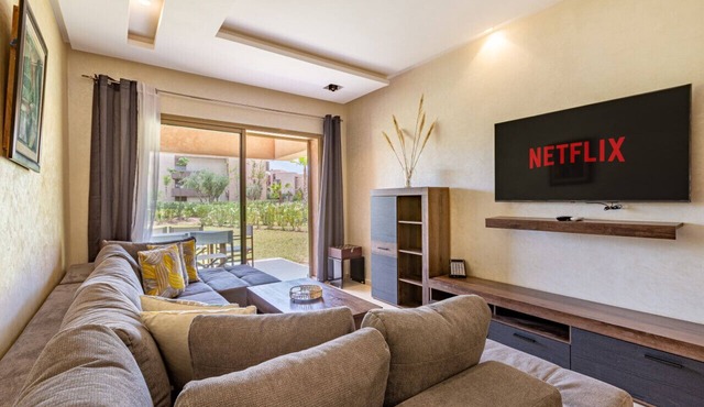 Luxury Garden-Level Apartment with Poolside Serenity