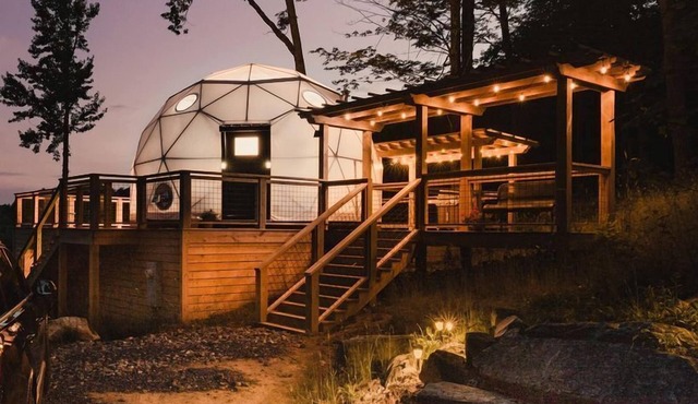 Luxury Geodesic Mountain Dome with Hot Tub in the Vero Mountains, North Carolina