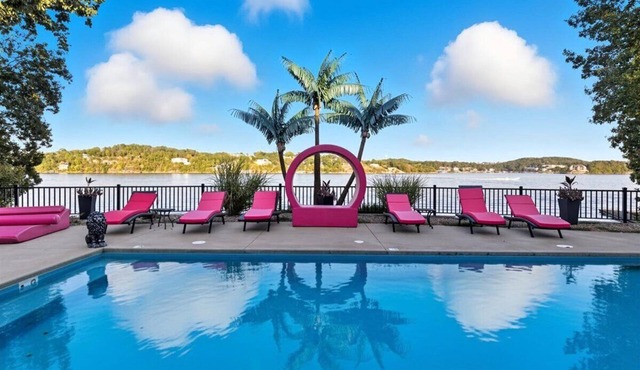 Luxury Lakefront Escape w/Heated Pool, Hot Tub & Theater