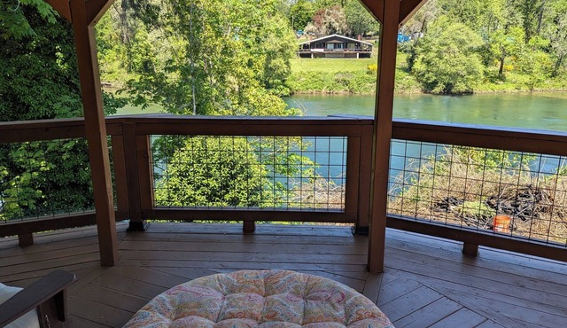 Luxury North Umpqua riverside yurt in Glide, Oregon