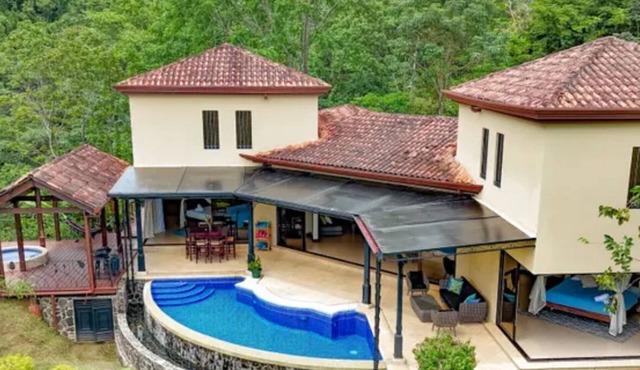 Luxury Pura Vida Estate with Private Waterfall, Ocean Views and Jungle Trails