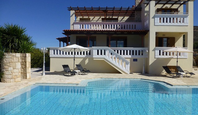 Luxury spacious villa, spectacular sea and mountain views, large private pool.