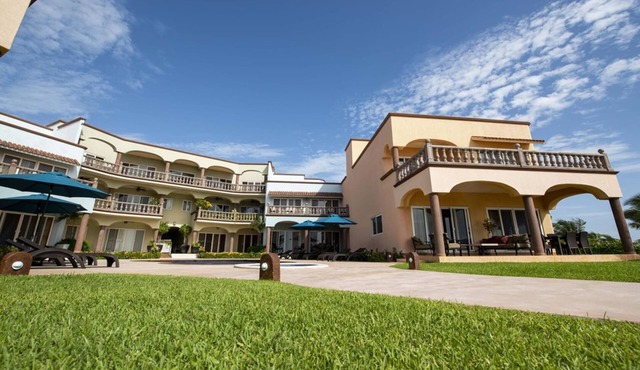 Luxury three bedroom villa facing the Caribbean Sea with a large terrace