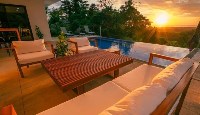 Luxury Villa with Infinity Pool & Panoramic Ocean and Mountain Views