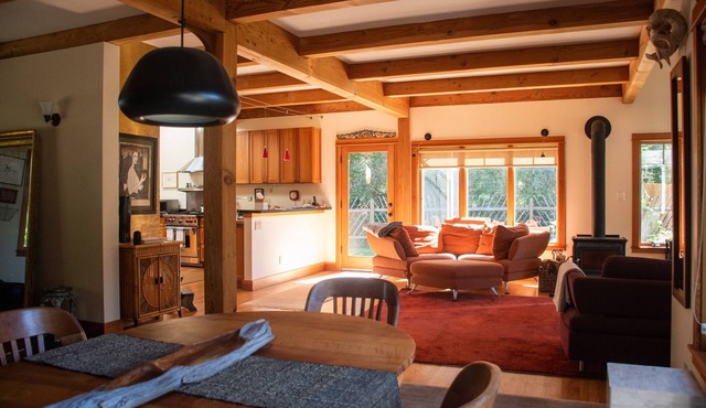 Luxury waterfront home on high bluff. Gorgeous views of ocean and sunsets.