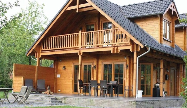 Luxury Wooden Villa Dirk in Forested Area with Stunning Countryside Views