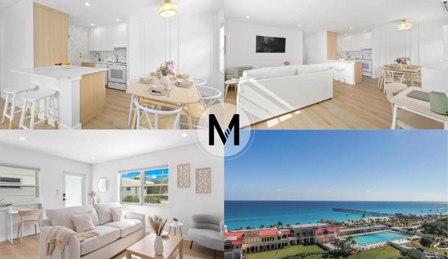 M Lake Worth Beach - Modern Villas Near West Palm Beach, Chic Retro Vibes, King Bed, Cozy Backyard, BBQ, Workspace, High-Speed Internet, Free Parking, 5 Minutes to Downtown & Beach