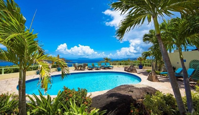 Magens Hideaway ~ 5BR w/Heated Pool Option Magens Bay & BVI Views Sleeps 12