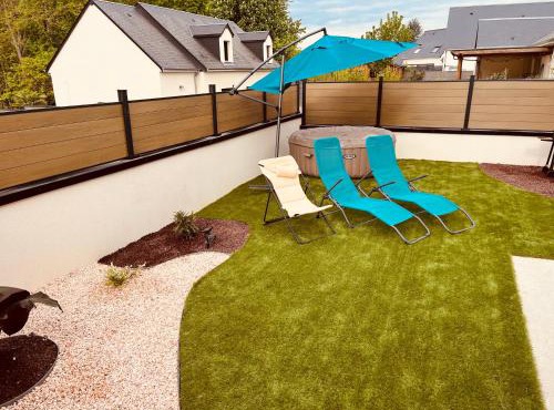 Maison moderne 3 chambres SPA-jacuzzi mai-septembre