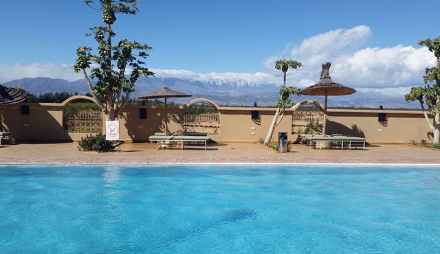 Maisonette with terrace in riad with swimming pool and farmhouse