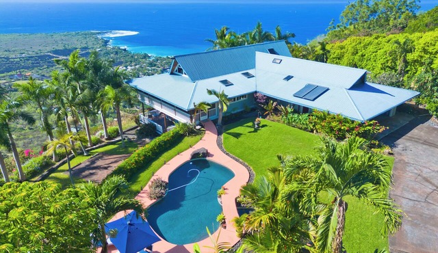 Maka Nui Estate/Luxury Big Island Ocean View Home Above Kealakekua Bay