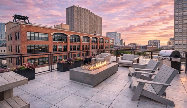 McCormick Oasis with Balcony, Patio and Gym Near Soldier Field & Museum Campus
