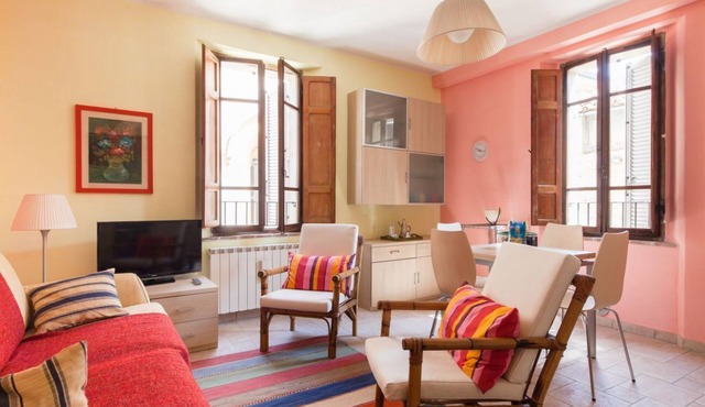 Medieval village flat, second floor with Wi-Fi & aircon