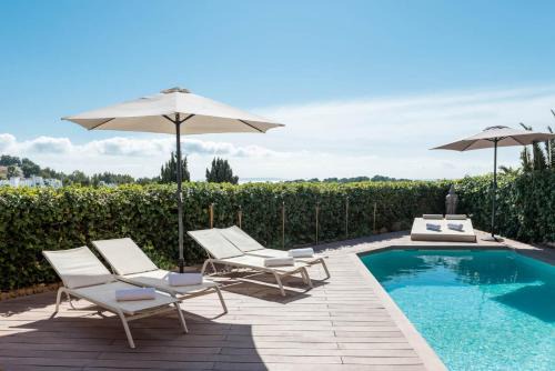 Meerblick Villa mit Pool Strandnähe Ibiza