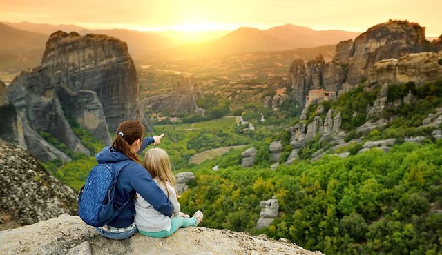 Meteora Sunset with Monastery & Hermit Caves Tour in Small Group
