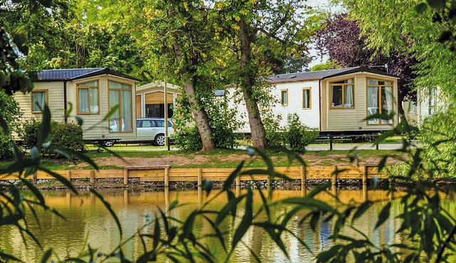 Mid range 12ft-wide caravan with one double and one twin.