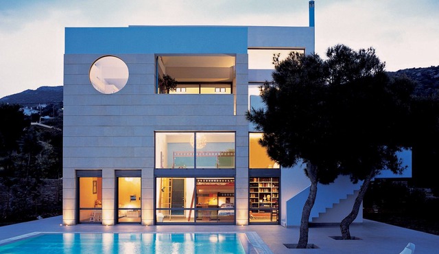 Minimal Blue Villa, Polytechnic Settlement, East Attica, Greece